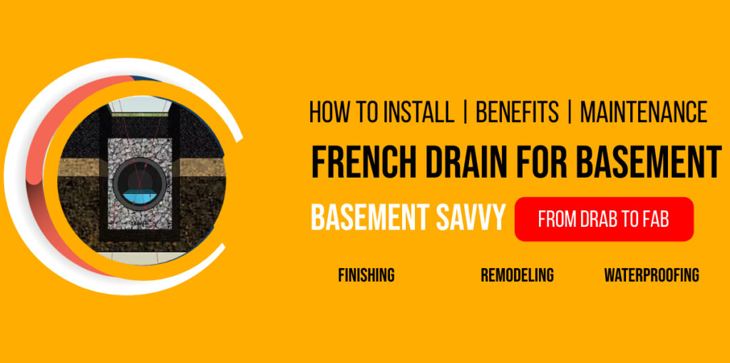 french drain in finished basement